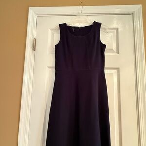 Talbots Navy Sleeveless Midi Dress